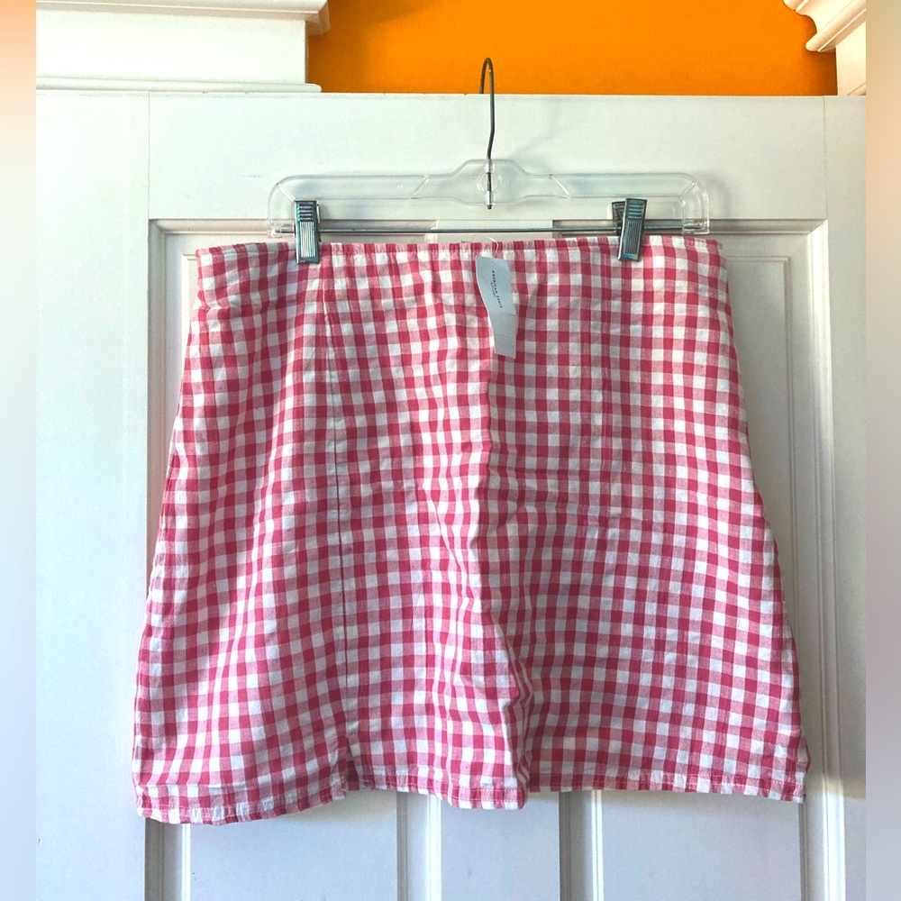 American Eagle Gingham Skirt NWT